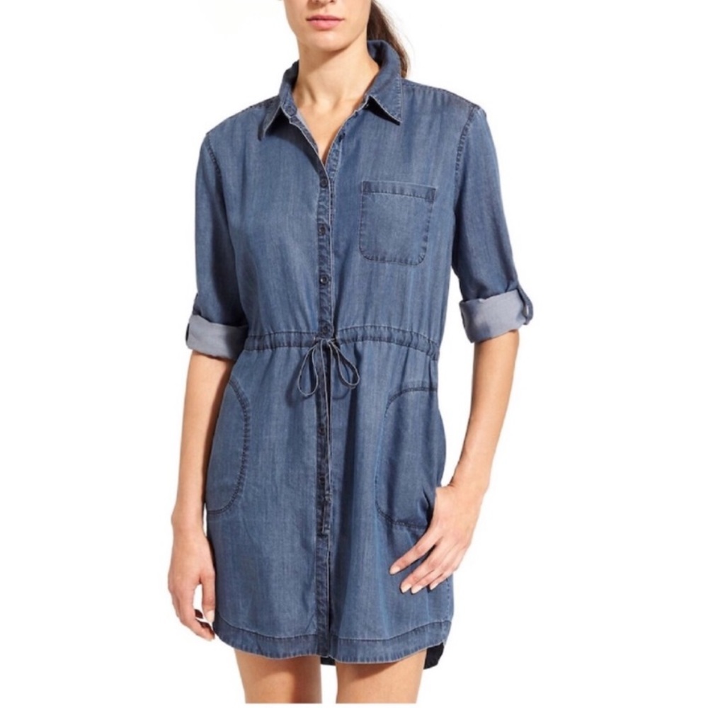 Athleta Denim Shirt Dress
